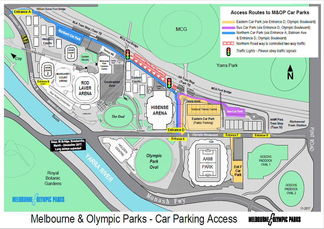 Map - Melbourne & Olympic Parks